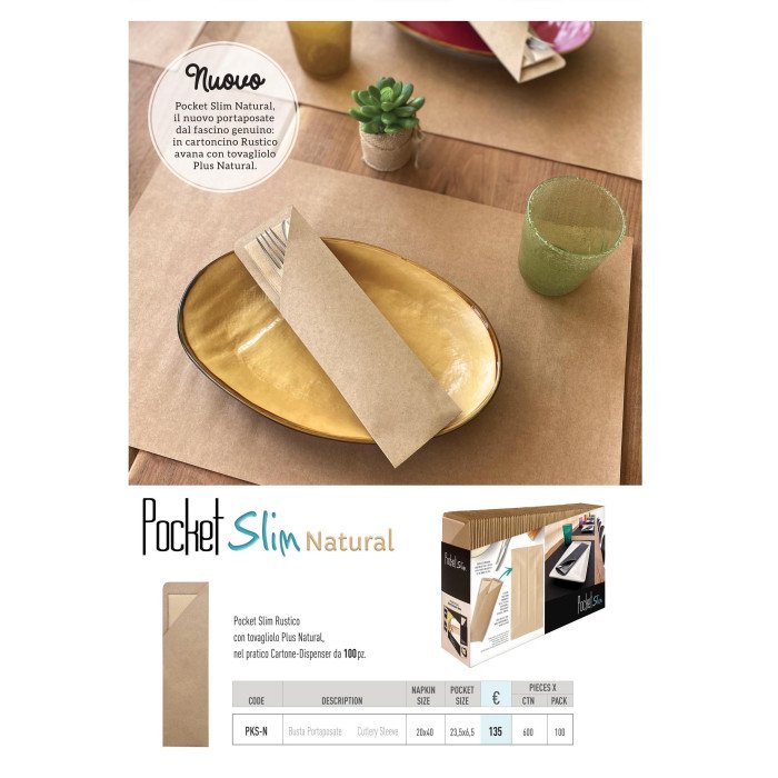 Busta portaposate natural 20x40 (pz.600)-ctatrade-Pack Service Italia