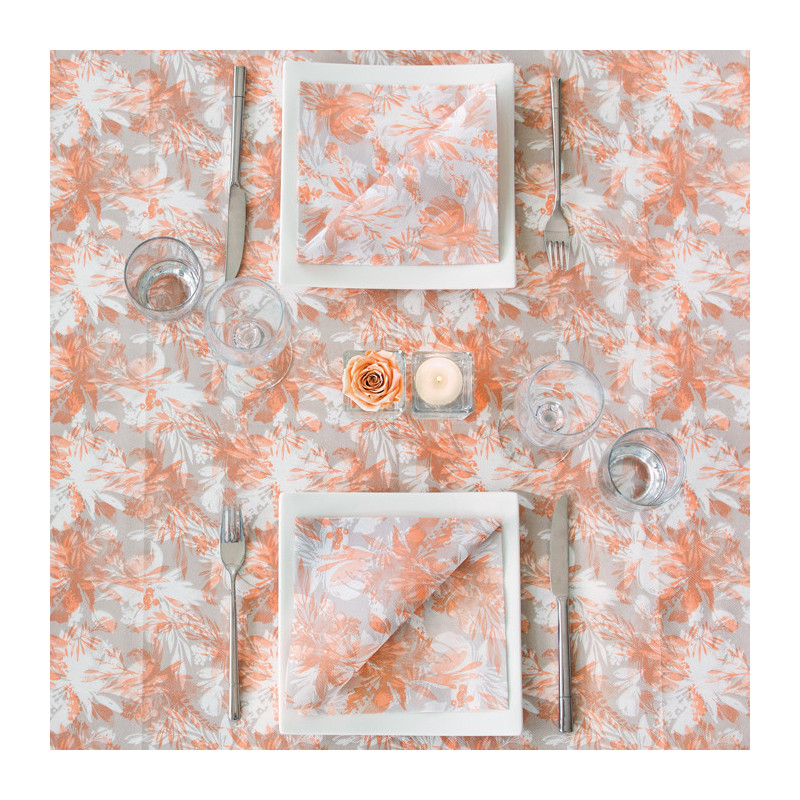 Zoe Coral tovaglia 100x100 in Airlaid-ctatrade