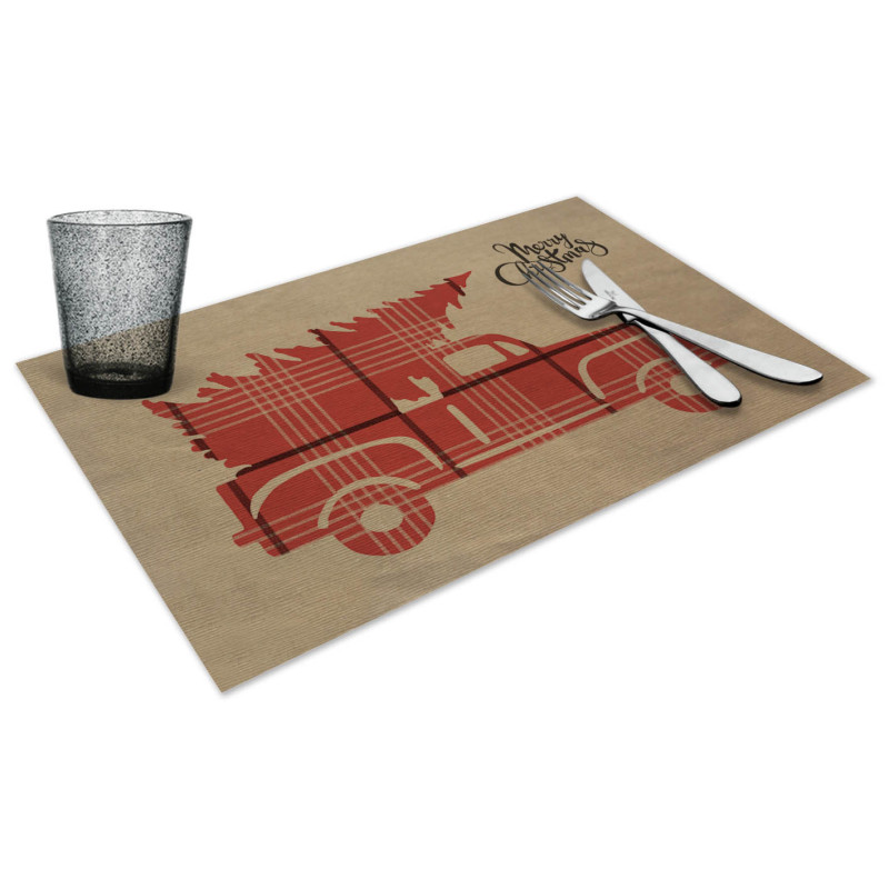 Kilt rosso tovagliato monouso natalizio–ctatrade