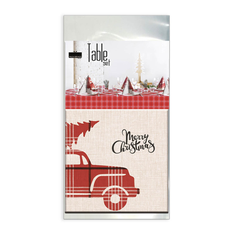 Kilt rosso tovagliato monouso natalizio–ctatrade