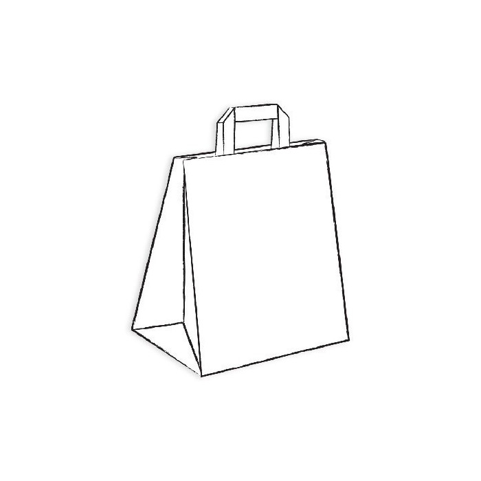 Shopper carta bianca  m. piatto 26x16x31-ctatrade