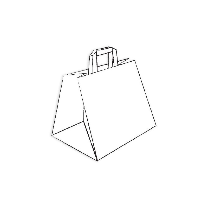 Shopper carta bianca  m. piatto 32x20x33–ctatrade