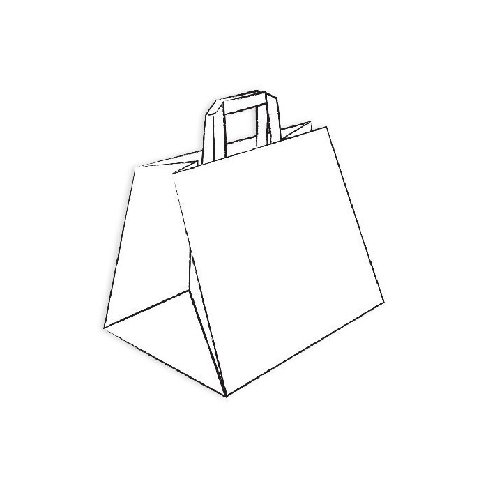 Shopper carta bianca  m. piatto 32x20x33-ctatrade