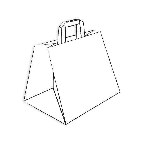 Shopper carta bianca  m. piatto 32x20x33-ctatrade-Pack Service Italia