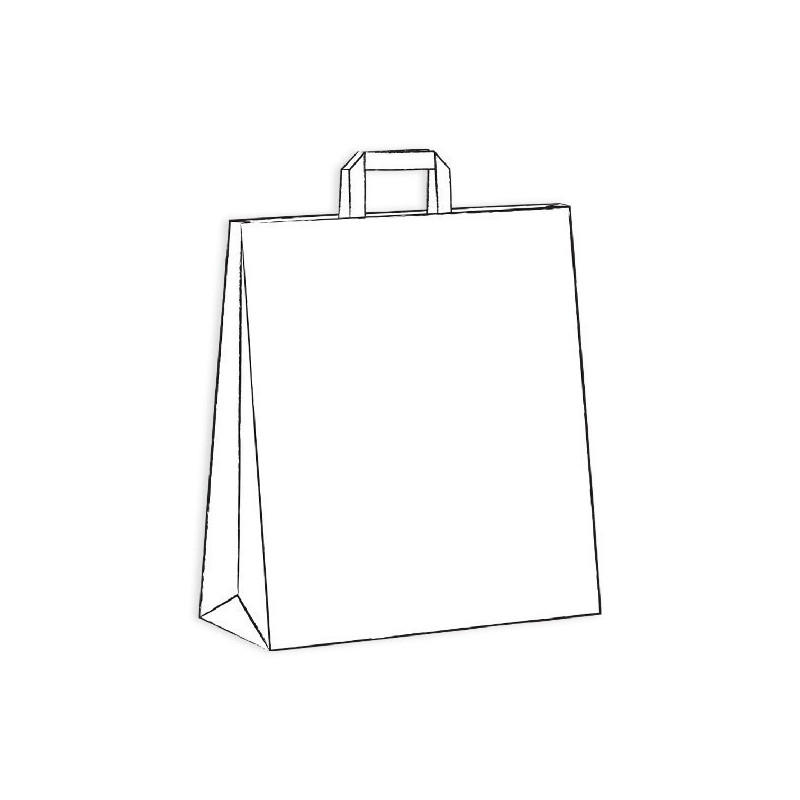 Shopper carta bianca  m. piatto 32x13x41–ctatrade