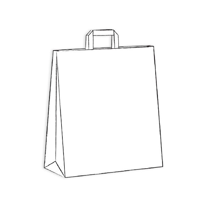 Shopper carta bianca  m. piatto 32x13x41-ctatrade