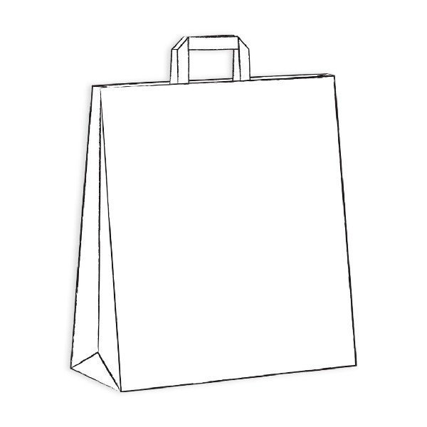 Shopper carta bianca  m. piatto 32x13x41-ctatrade-Pack Service Italia