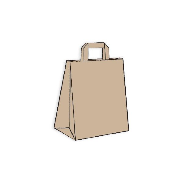 Shopper carta avana m. piatto 22x12x29-ctatrade-Pack Service Italia