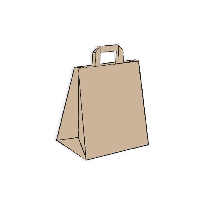 Shopper carta avana m. piatto 26x16x31-ctatrade