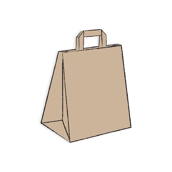 Shopper carta avana m. piatto 26x16x31-ctatrade-Pack Service Italia