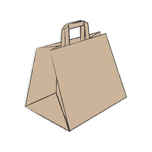 Shopper carta avana m. piatto 32x20x33-ctatrade-Pack Service Italia