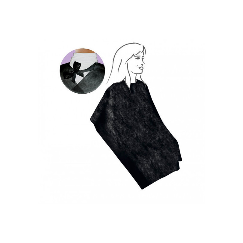 Mantella nera in TNT light con lacci (300pz.)-ctatrade