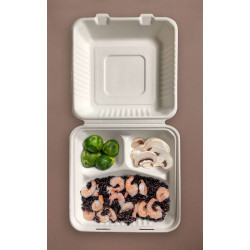 Conchiglia quadrata triscomparto