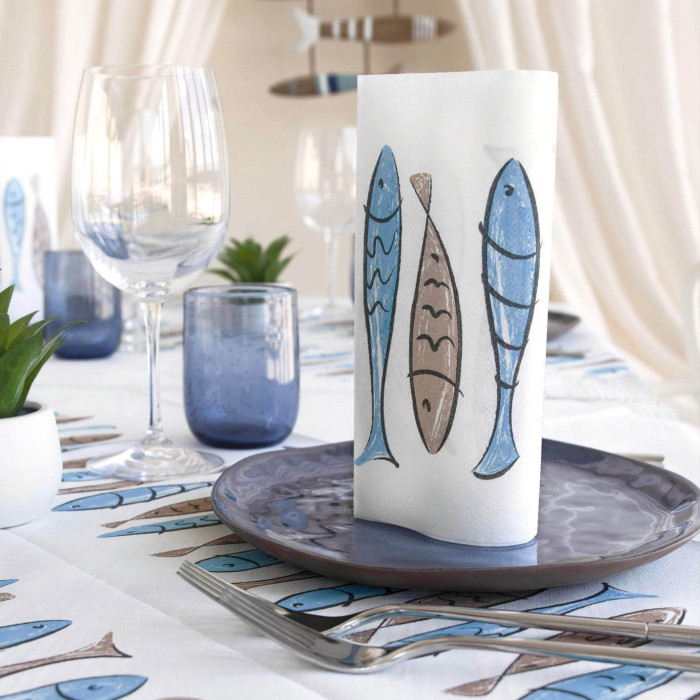 Tovagliolo Airlaid 40x40 Alici Azzurro-ctatrade