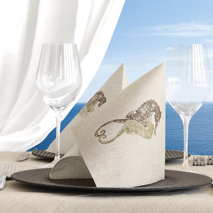 Tovagliolo Spunlace 40x40 Cavalluccio Dune-ctatrade-Pack Service Italia