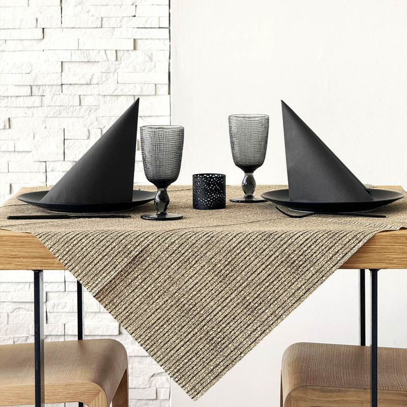 Tovaglia Airlaid 100x100 Stria Natural–ctatrade