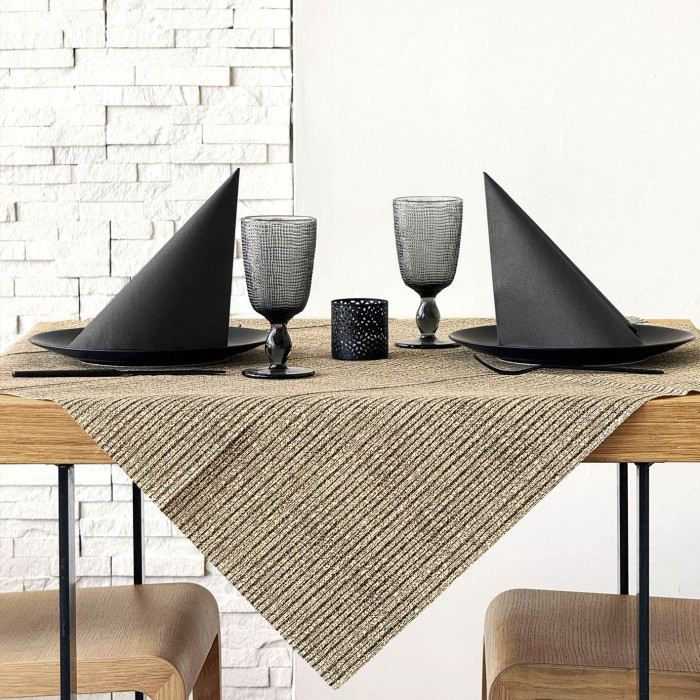 Tovaglia Airlaid 100x100 Stria Natural-ctatrade-Pack Service Italia