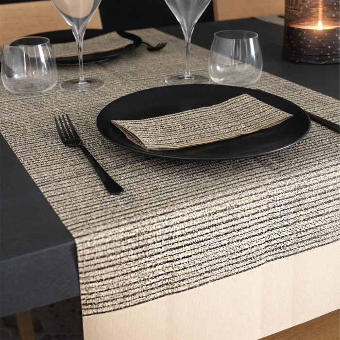 Runner Airlaid 120x48 Stria Natural-ctatrade