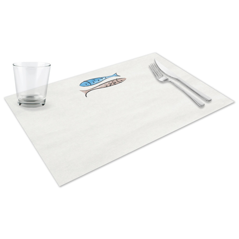 Tovagliette monouso 30x48 cm. Alici Azzurro-ctatrade