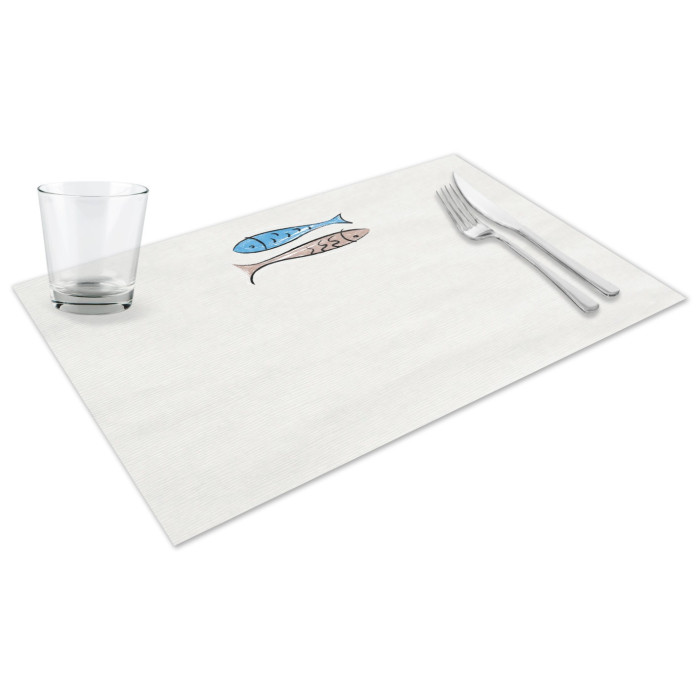 Tovagliette monouso 30x48 cm. Alici Azzurro-ctatrade