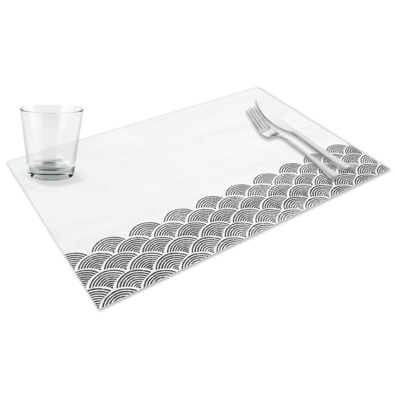 Tovagliette monouso 30x48 cm. Oriente Nero-ctatrade