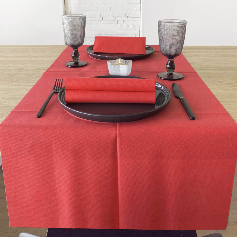 Runner Airlaid Rosso 120x48-ctatrade