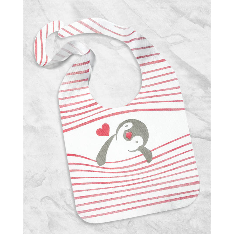 Bavaglino monouso carta per bambini Chiocciola Bianco (1200)