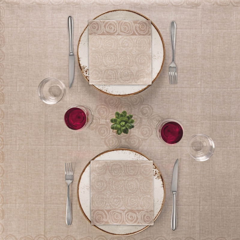 Rossella Cappuccino Airlaid tovaglia 100x100 tovaglioli 40x40
