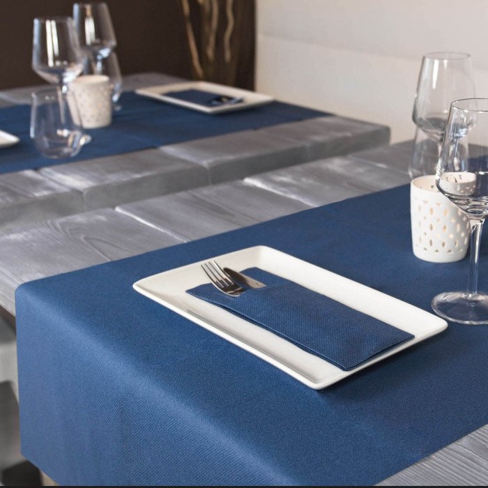 Tovaglioli tasca 40x32 blue airlaid-ctatrade-Pack Service Italia