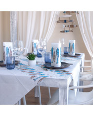 Tovaglia monouso Alici Airlaid Azzurro 100x100-ctatrade