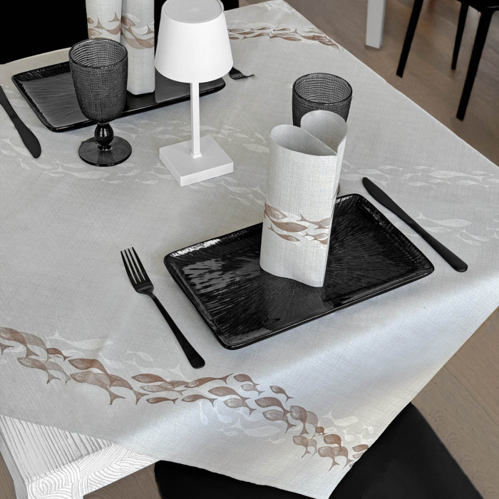 Tovaglia airlaid 120x120 Maree Moka-ctatrade