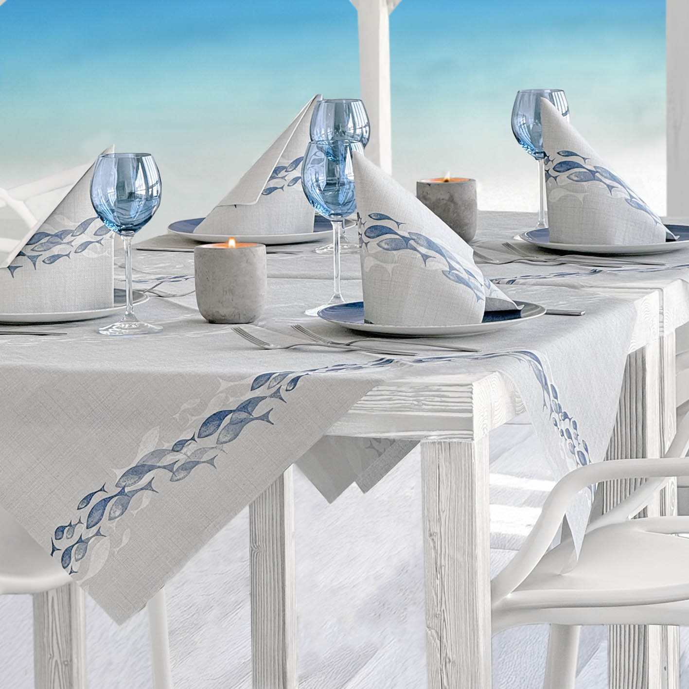 Tovaglia  Monouso Airlaid Bianco 100x100