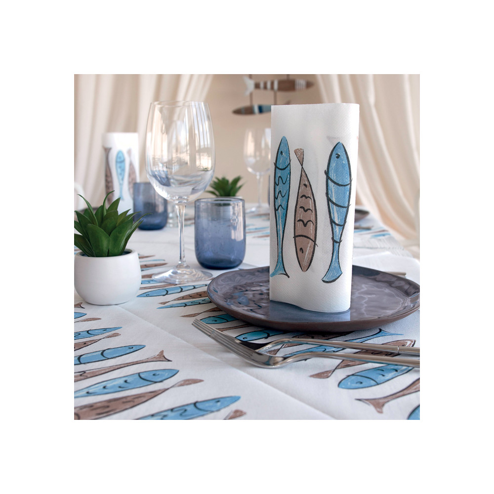 Runner airlaid 120x48 alici azzurro-ctatrade