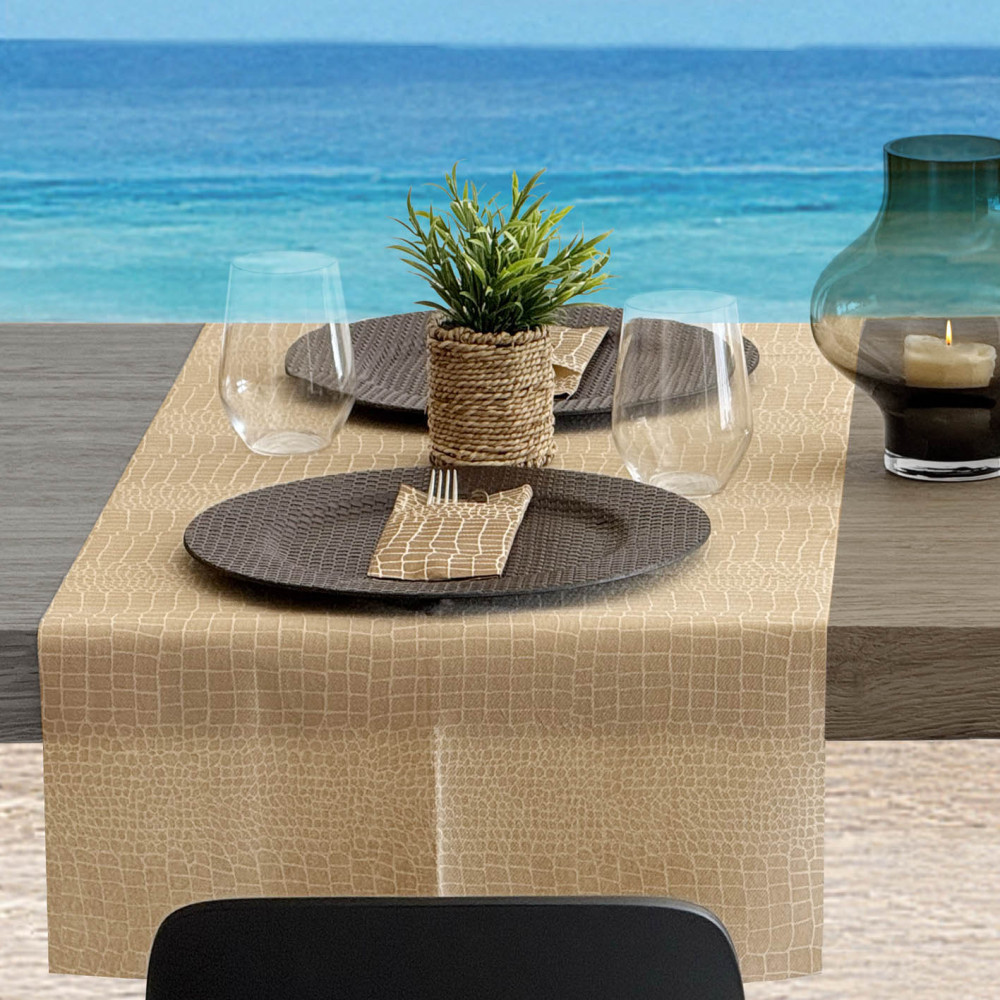 Runner 120x48 Croko Natural-ctatrade