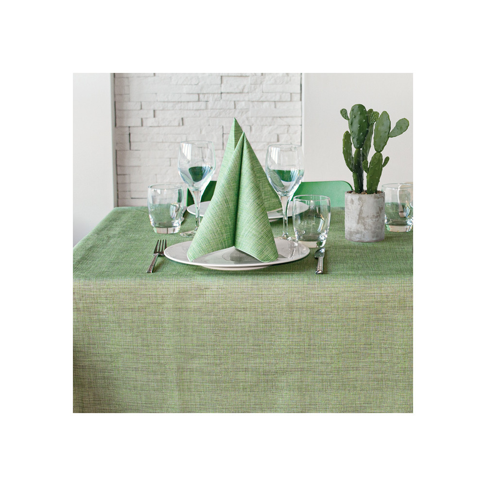 Table Set Flem Verde Tovaglia e Tovaglioli-ctatrade