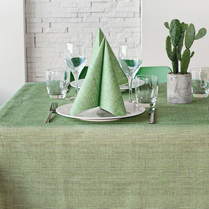 Table Set Flem Verde Tovaglia e Tovaglioli-ctatrade