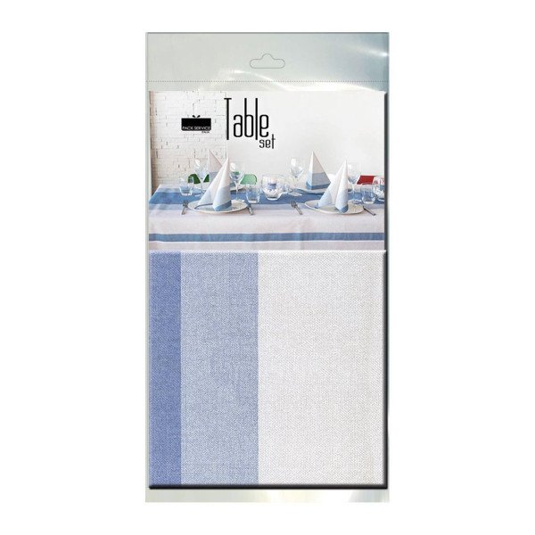 Table Set stoff Blue Tovaglia e Tovaglioli-ctatrade-Pack Service Italia