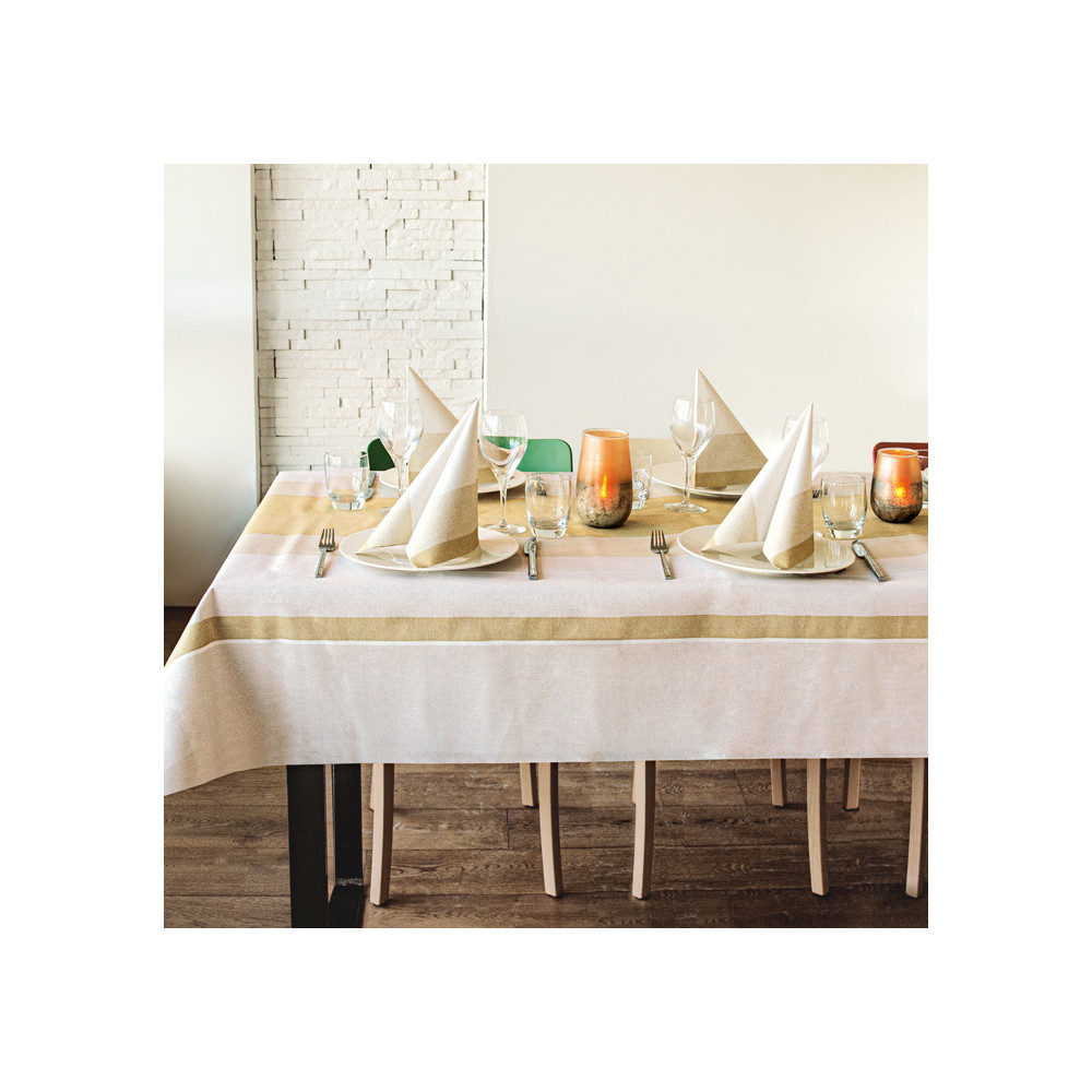 Table Set stoff Oro Tovaglia e Tovaglioli-ctatrade