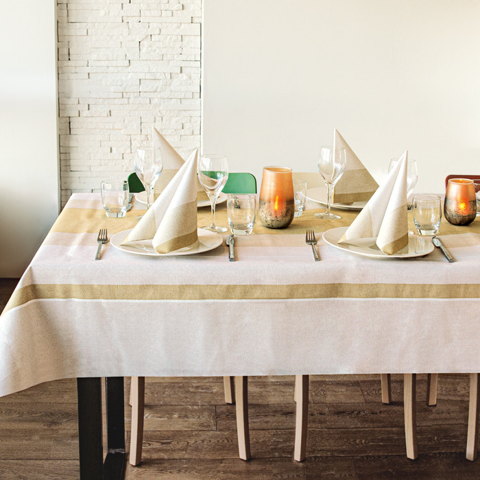 Table Set stoff Oro Tovaglia e Tovaglioli-ctatrade