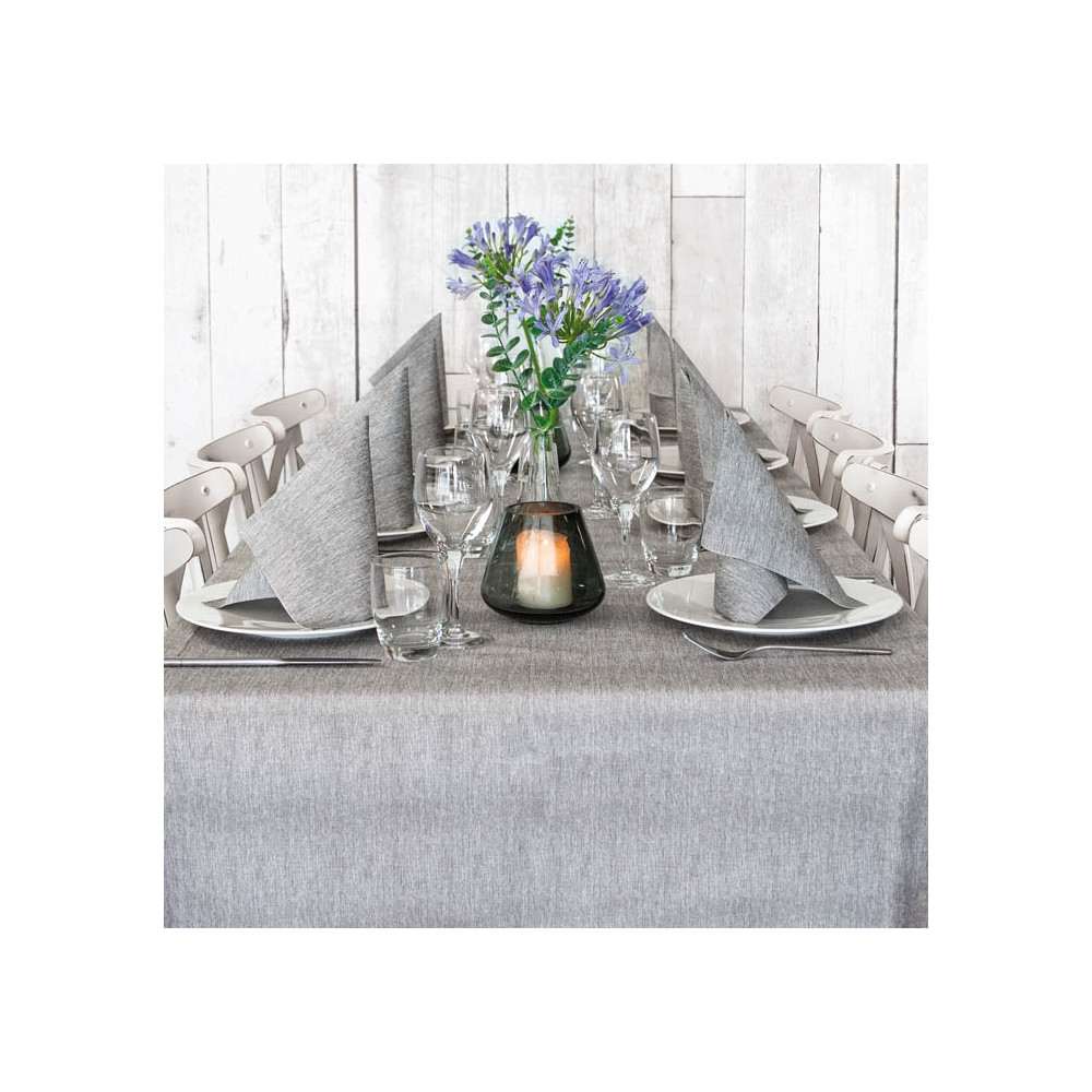 Table Set Giò Grigio Tovaglia e Tovaglioli-ctatrade