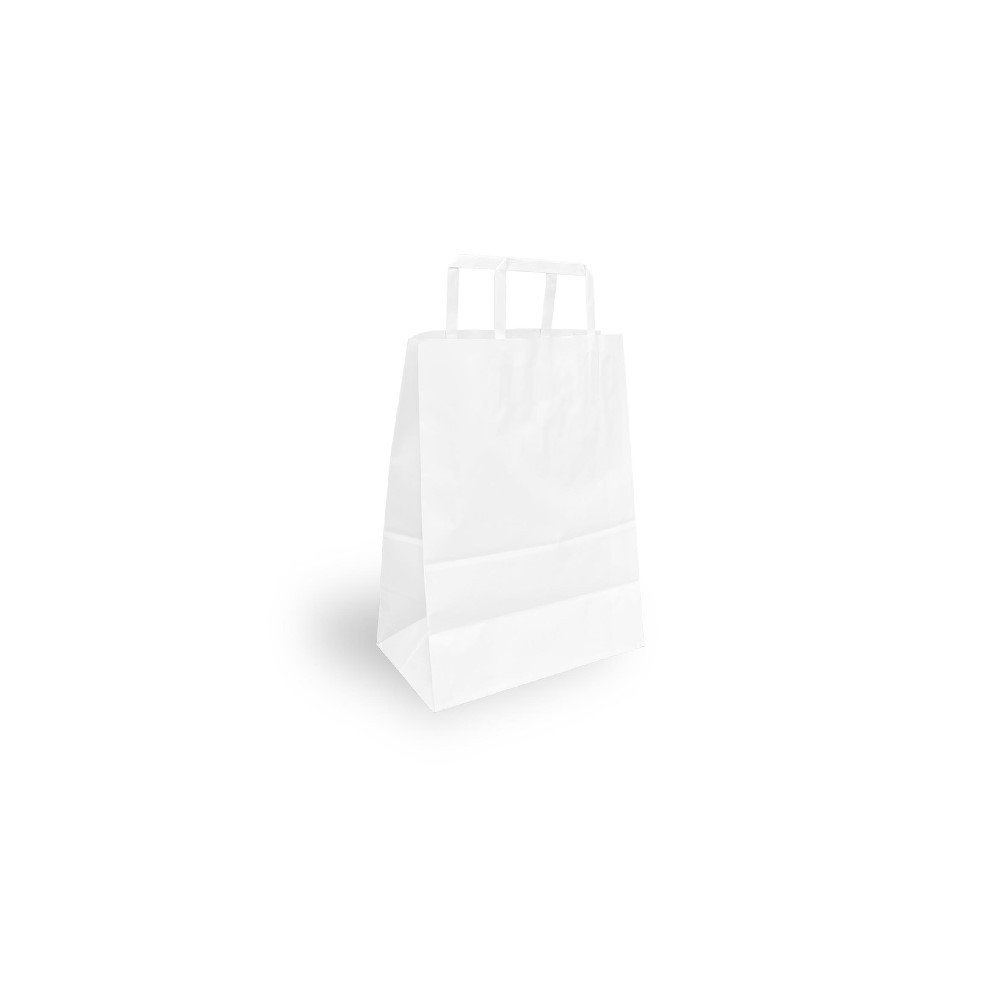 Shopper carta bianca m. piatto 22x12x29-ctatrade-Pack Service Italia