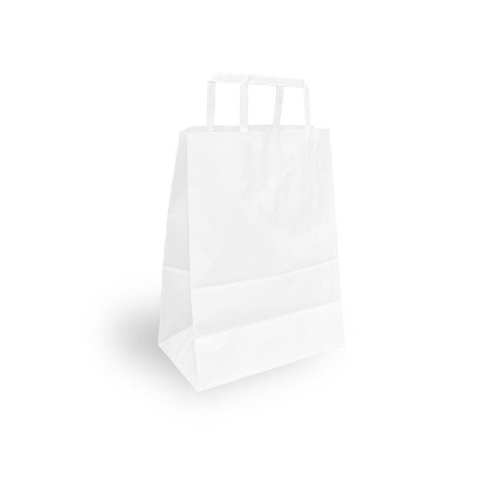 Shopper carta bianca m. piatto 22x12x29-ctatrade-Pack Service Italia