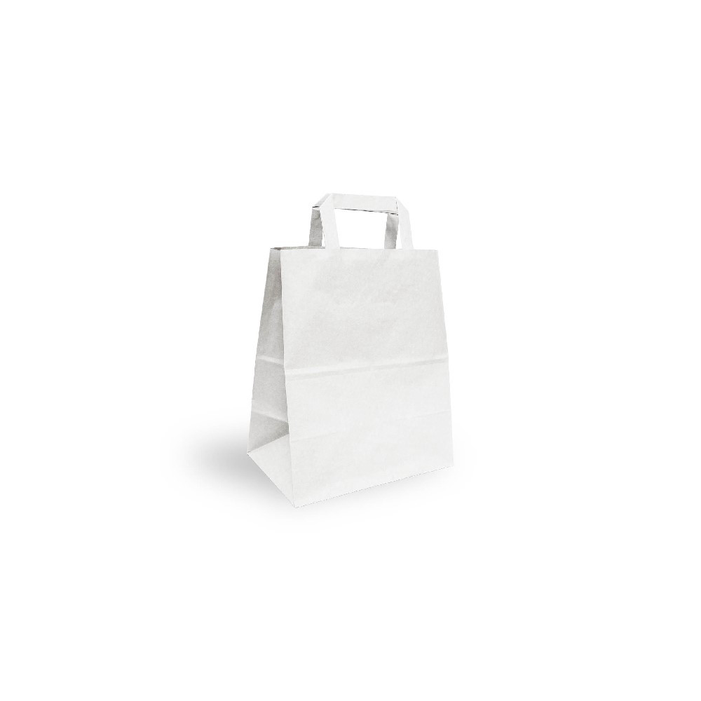 Shopper carta bianca  m. piatto 26x16x31-ctatrade-Pack Service Italia