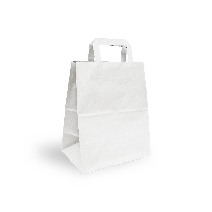 Shopper carta bianca  m. piatto 26x16x31-ctatrade-Pack Service Italia