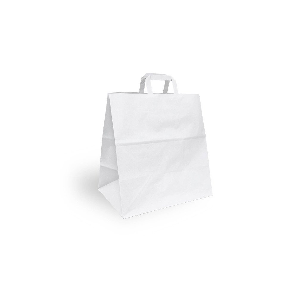 Shopper carta bianca  m. piatto 32x20x33-ctatrade-Pack Service Italia