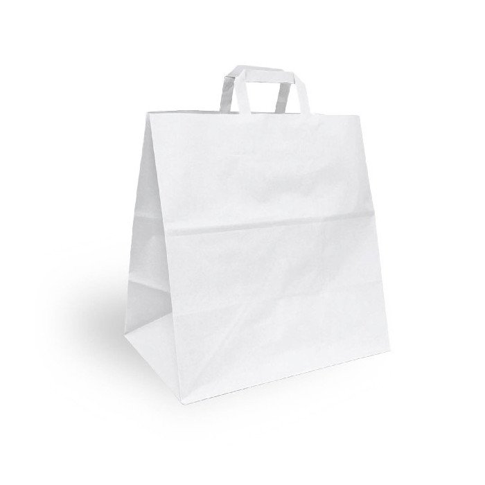 Shopper carta bianca  m. piatto 32x20x33-ctatrade-Pack Service Italia