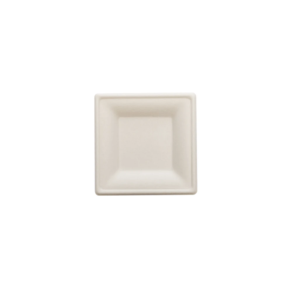 Piatto quadrato piano primeflow polpa cm.15x15-ctatrade-Dampe srl