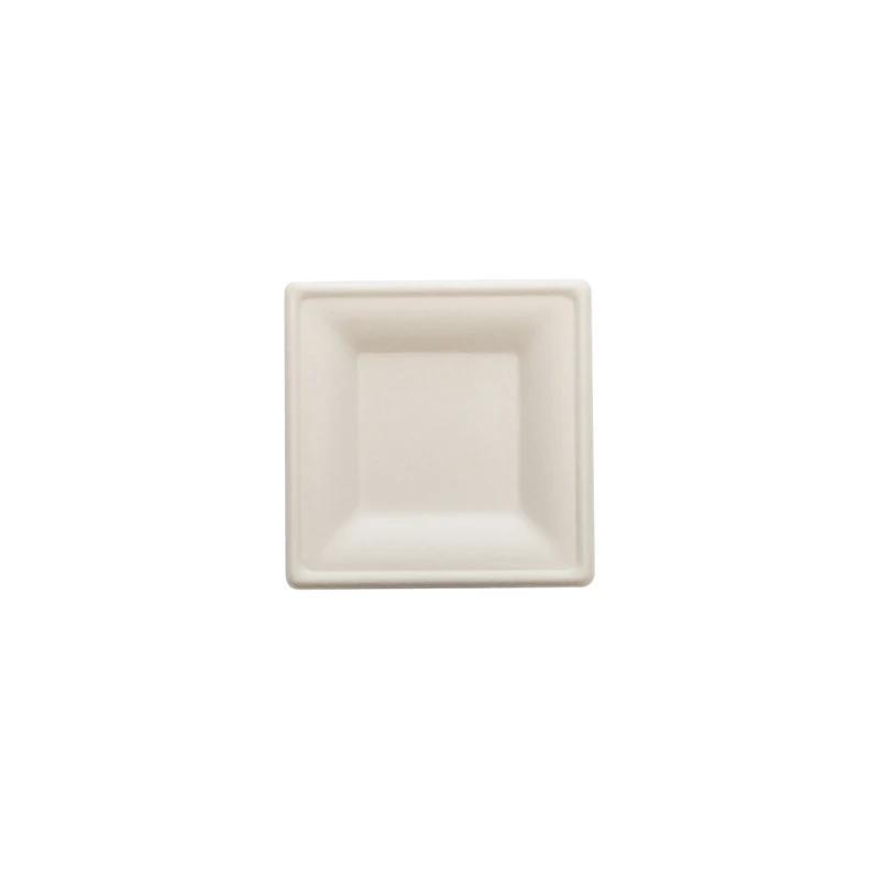 Piatto quadrato piano primeflow polpa cm.15x15-ctatrade-Dampe srl